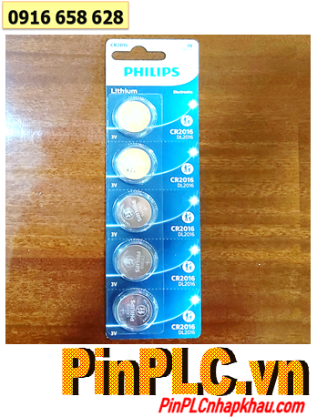 COMBO 01vỉ=5viên Pin 3v Lithium Philips CR2016 _Giá chỉ 69.000/vỉ 5viên